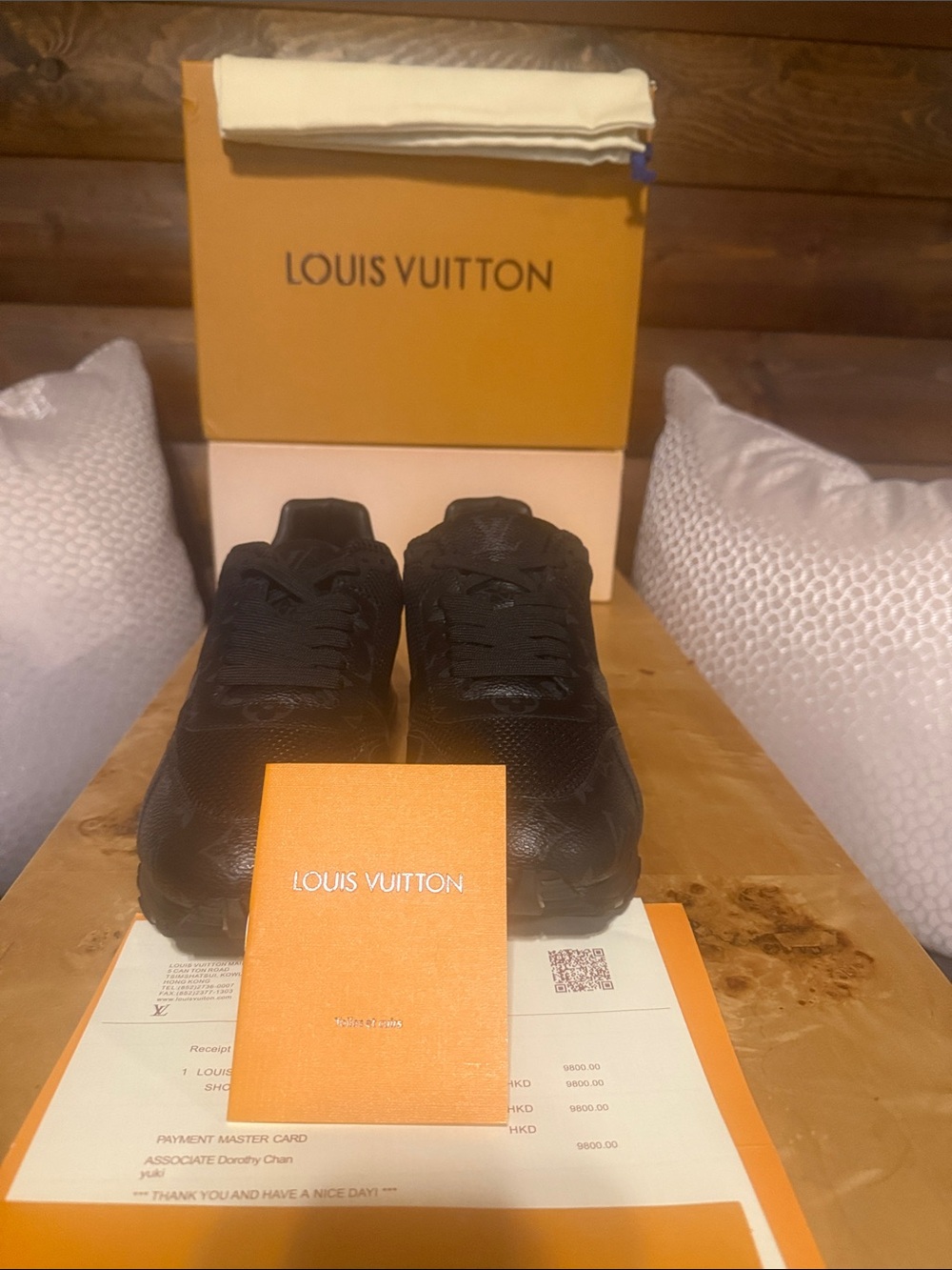 Louis Vuitton Black Monogram Low-Top Sneakers
